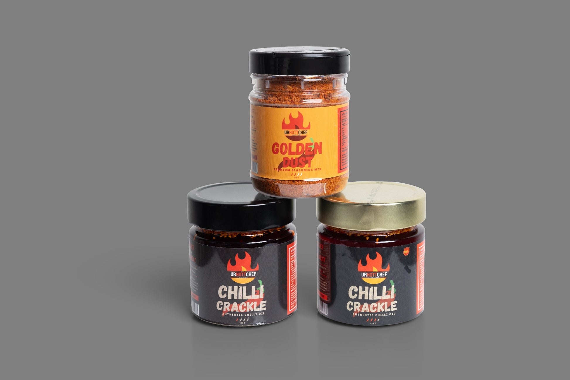 Chilli Crackle (x1), Chilli Crackle Hot (x1) and Golden dust bundle
