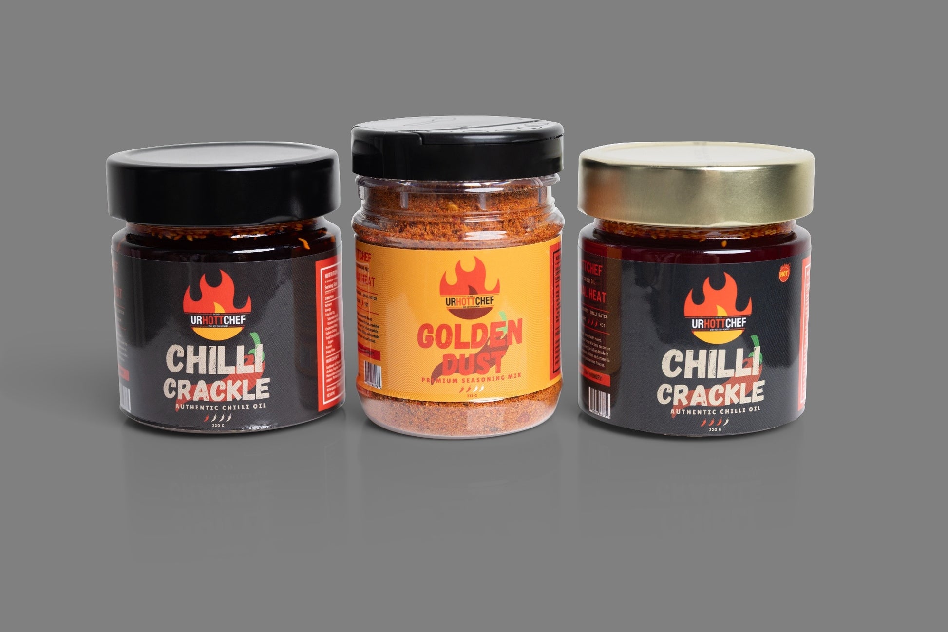 Chilli Crackle (x1), Chilli Crackle Hot (x1) and Golden dust bundle